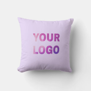 simple minimal add your logo/design here text throw pillow
