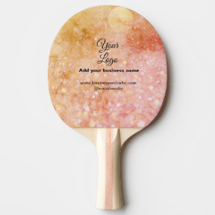 simple minimal add your logo/design pink orange gl ping pong paddle