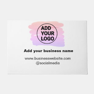 simple minimal add your logo/design watercolor     doormat