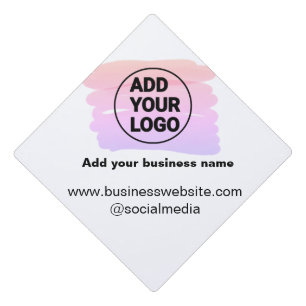 simple minimal add your logo/design watercolor graduation cap topper