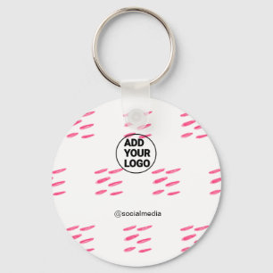 simple minimal add your logo/design watercolor keychain