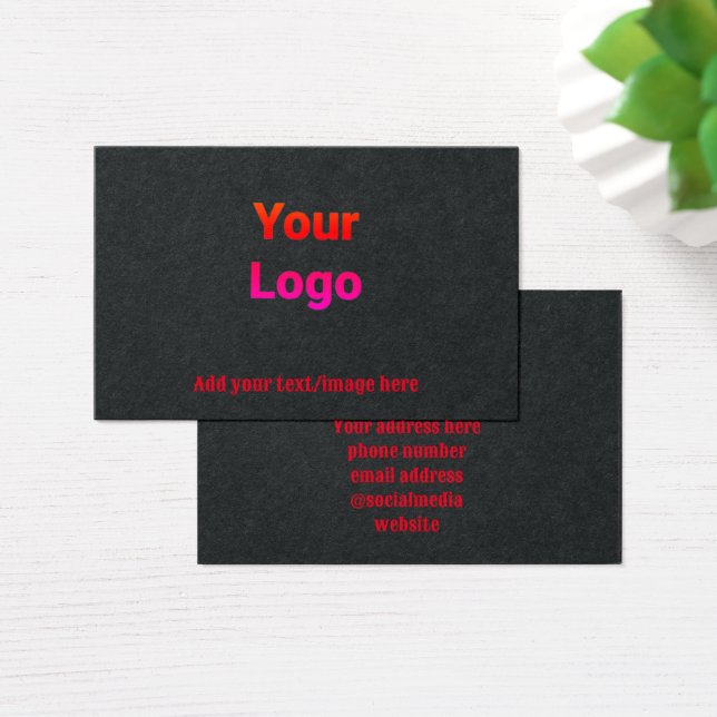 simple minimal add your logo earring display card (Desk)