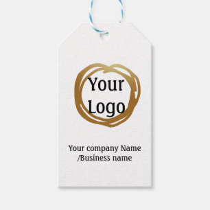 simple minimal add your logo gold website social   gift tags