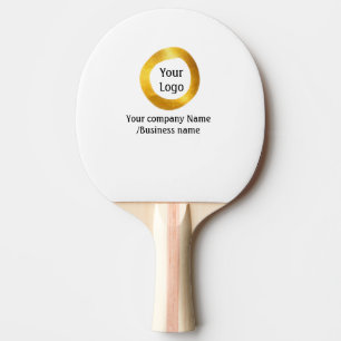 simple minimal add your logo gold website social t ping pong paddle