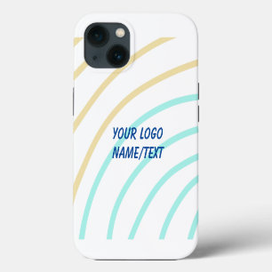 simple minimal add your logo name watercolor Case