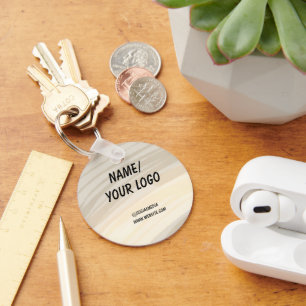 simple minimal add your logo name watercolor    ke keychain