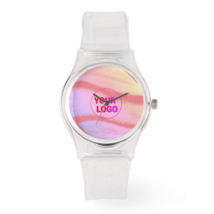 simple minimal add your logo name watercolor       watch