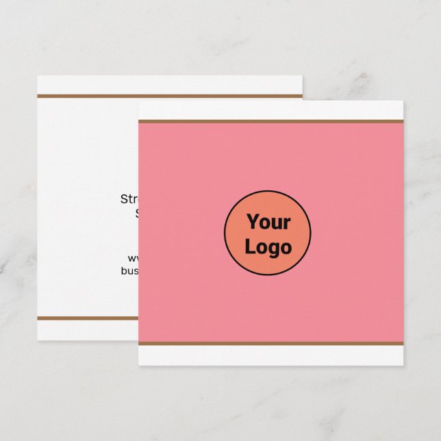 Simple minimal add your logo text name announcement (Front/Back)