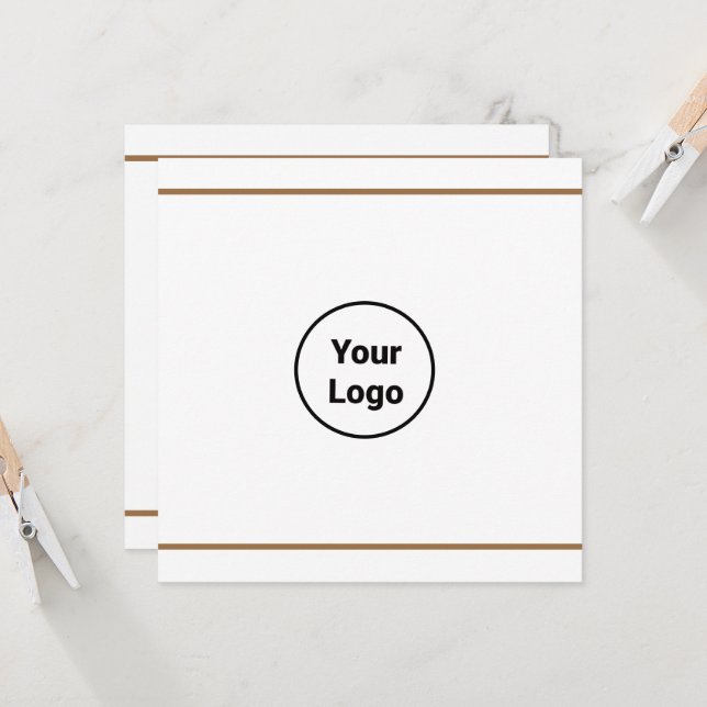 Simple minimal add your logo text name card (Front/Back In Situ)