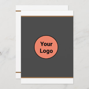 Simple minimal add your logo text name holiday card