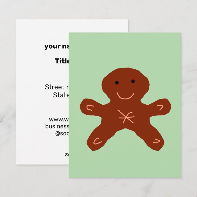 Simple minimal add your logo text name holiday card (Front/Back)