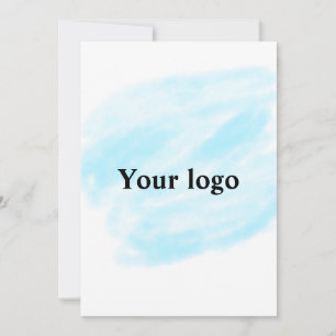 Simple minimal add your logo text name invitation