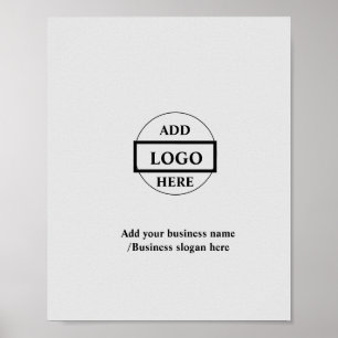 Simple minimal add your logo text name poster