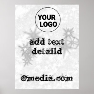 Simple minimal add your logo text name poster
