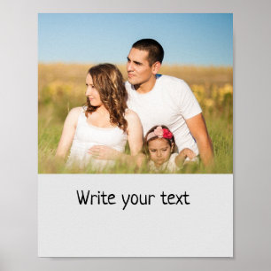 Simple minimal add your logo text name poster