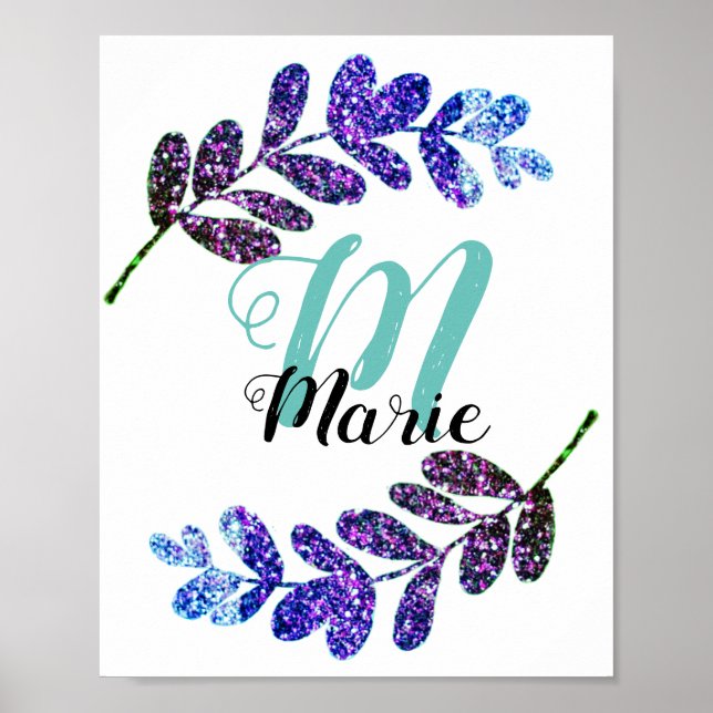 Simple minimal add your logo text name poster (Front)
