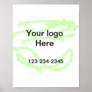 Simple minimal add your logo text name poster