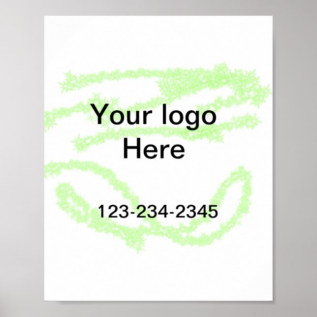 Simple minimal add your logo text name poster (Front)