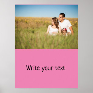 Simple minimal add your logo text name poster