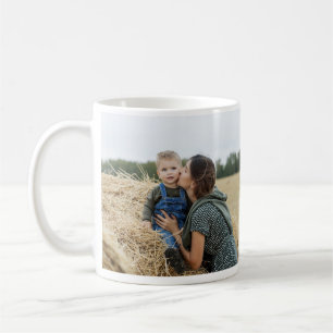 simple minimal add your mom photo name mom gift coffee mug