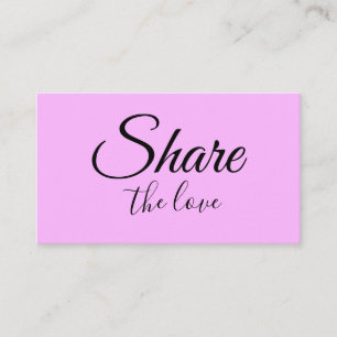 SIMPLE MINIMAL add your name address share the luv Referral Card