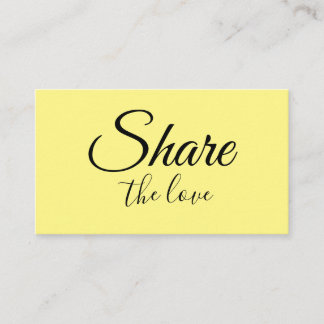 SIMPLE MINIMAL add your name address share the luv Referral Card