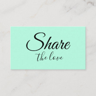 SIMPLE MINIMAL add your name address share the luv Referral Card