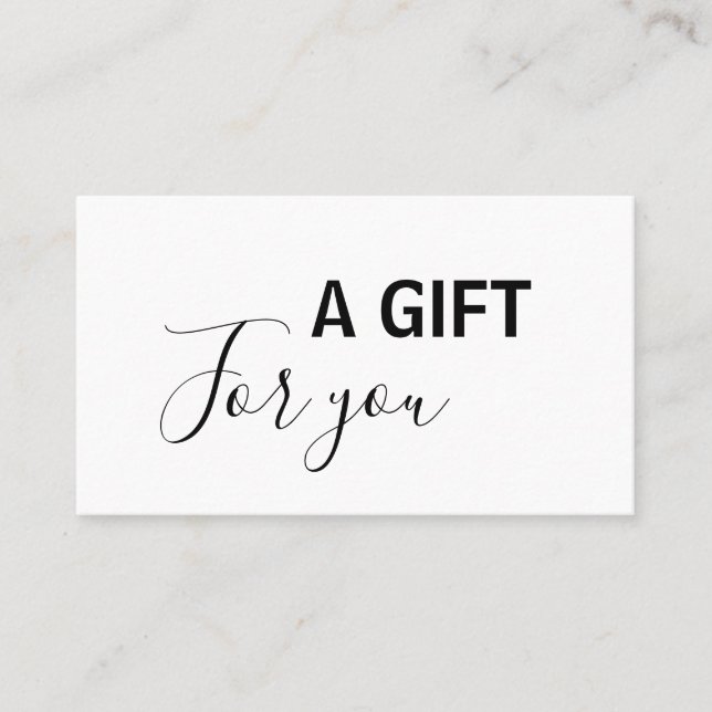 simple minimal add your name address text discount card (Front)