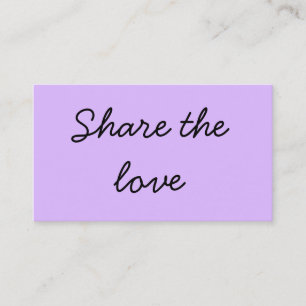 SIMPLE MINIMAL add your name address text share  R Referral Card