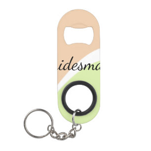 SIMPLE MINIMAL add your name custom bridesmaid   C Keychain Bottle Opener