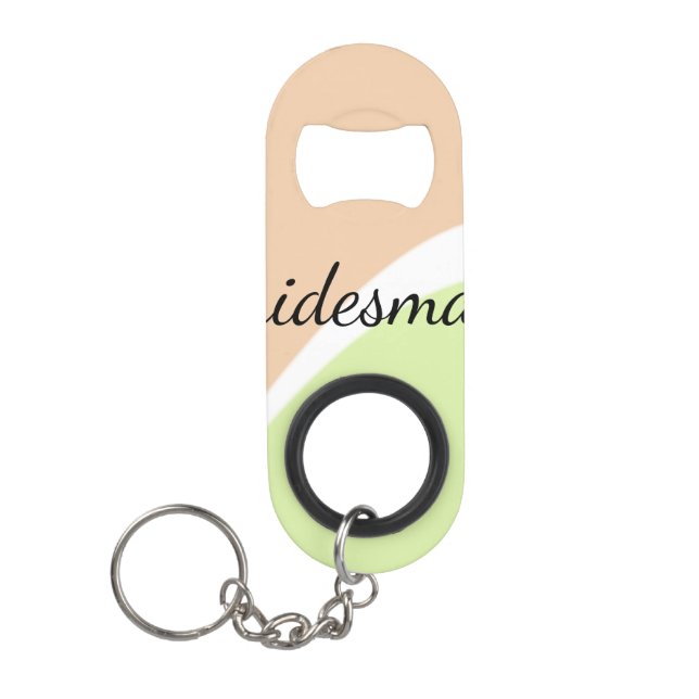 SIMPLE MINIMAL add your name custom bridesmaid   C Keychain Bottle Opener (Front)