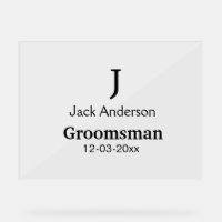 SIMPLE MINIMAL add your name custom groomsman