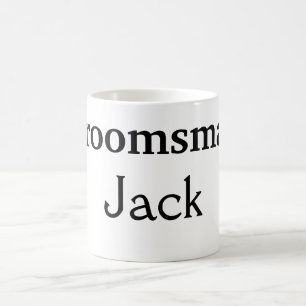 SIMPLE MINIMAL add your name custom groomsman Coffee Mug