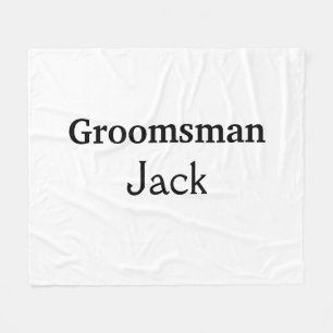 SIMPLE MINIMAL add your name custom groomsman Fleece Blanket