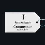 SIMPLE MINIMAL add your name custom groomsman  Gift Tags<br><div class="desc">design</div>