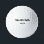 SIMPLE MINIMAL add your name custom groomsman  Golf Balls<br><div class="desc">design</div>