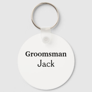SIMPLE MINIMAL add your name custom groomsman    Keychain