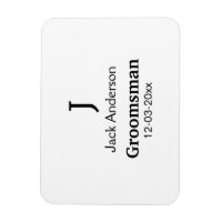 SIMPLE MINIMAL add your name custom groomsman 