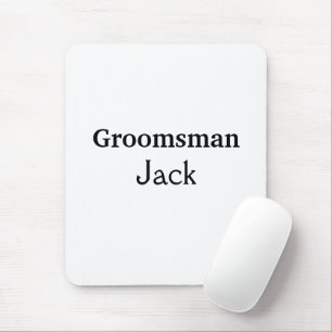 SIMPLE MINIMAL add your name custom groomsman    Mouse Pad