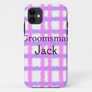 SIMPLE MINIMAL add your name custom groomsman name iPhone 11 Case