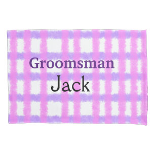 SIMPLE MINIMAL add your name custom groomsman name Pillowcase