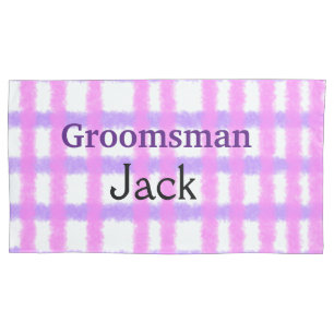 SIMPLE MINIMAL add your name custom groomsman name Pillowcase