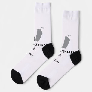 SIMPLE MINIMAL add your name custom groomsman Socks