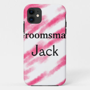 SIMPLE MINIMAL add your name custom groomsman T iPhone 11 Case