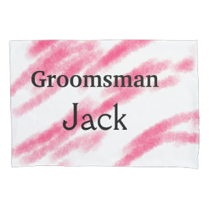 SIMPLE MINIMAL add your name custom groomsman T Pillowcase