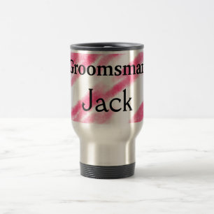 SIMPLE MINIMAL add your name custom groomsman    T Travel Mug