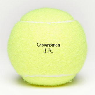 SIMPLE MINIMAL add your name custom groomsman     Tennis Balls