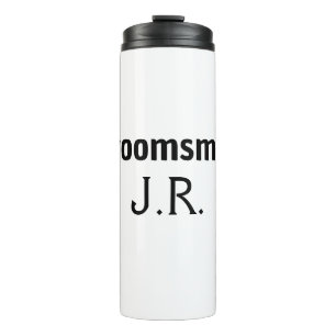 SIMPLE MINIMAL add your name custom groomsman Thermal Tumbler