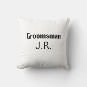 SIMPLE MINIMAL add your name custom groomsman Throw Pillow