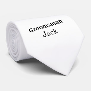 SIMPLE MINIMAL add your name custom groomsman    Tie